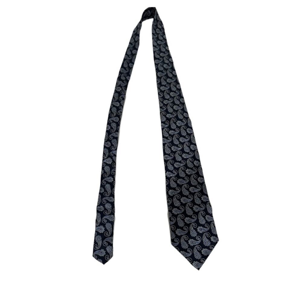 Polo Ralph Lauren for Neiman Marcus Silk Navy Blue Paisley Print‎ Tie